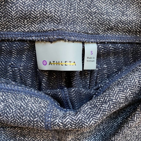 Athleta Metro High-Rise Herringbone Leggings Activewear Travel Athleisure Work-S - Picture 11 of 14